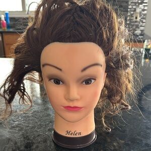 Helena Natural Brown Hair Styling Mannequin